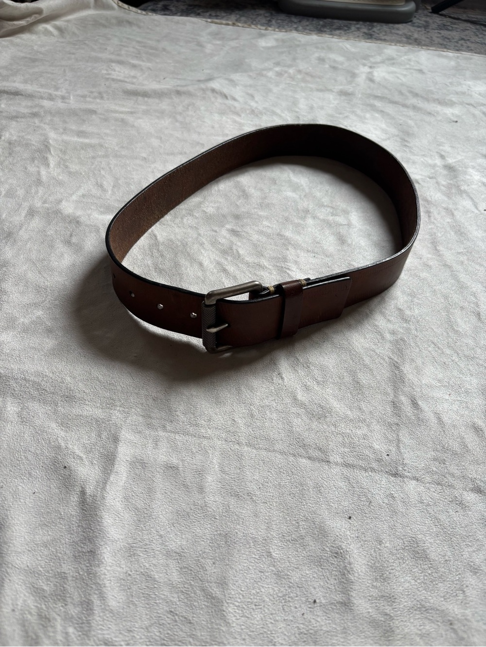 Men's Classic Brown Leather Belt - Casual & Dress